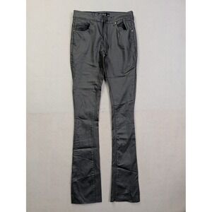 PLTKS Politics Mens Slim Flare Pants 32 Metallic Charcoal Gray The World is Ours